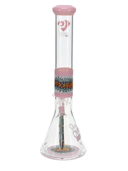16" Wig Wag No Perc Beaker Water Pipe by Diamond Glass