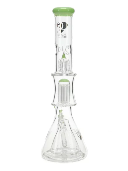 17" Levels Double Beaker Tree Perc Water Pipe by Diamond Glass