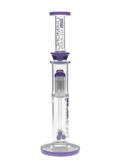 16" 8-Arm Tree Perc Water Pipe by Diamond Glass