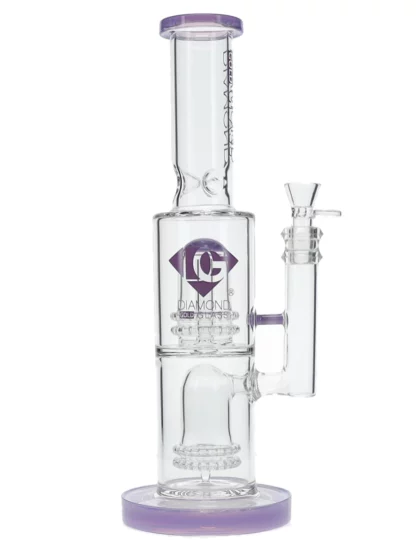 14" Kodos Stemless x Dome Showerhead Percs Water Pipe by Diamond Glass - Violet