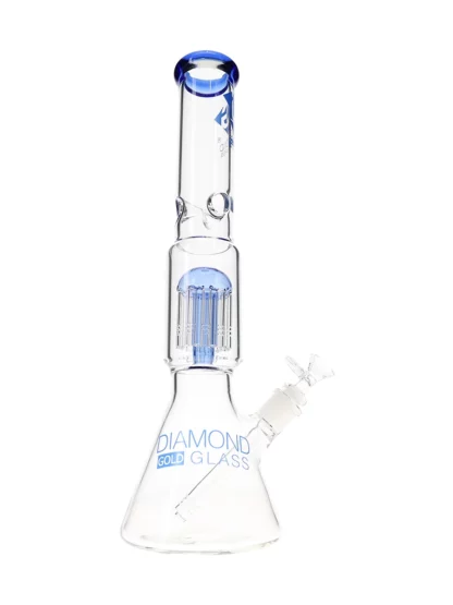 16″ King 10-Arm Tree Perc Beaker Water Pipe by Diamond Glass