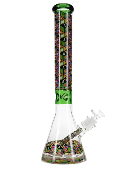 17" Squirrel Straight Neck Beaker Water Pipe - Green