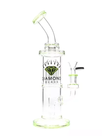 10" Diow Deux Tree x Stool Percs Water Pipe by Diamond Glass green