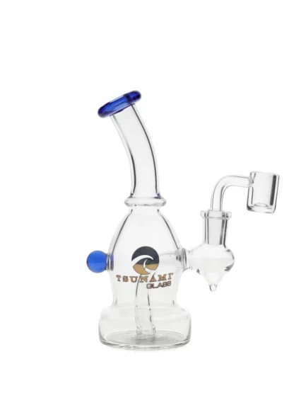 6" Tsunami Concentrate Rig Mini Ege Water Pipe - Blue