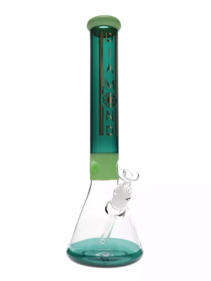 18" Khiva No Perc Beaker Water Pipe by Diamond Glass Teal