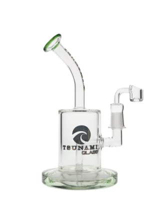 10" Tsunami Concentrate Rig Micro Water Pipe - Clear Green
