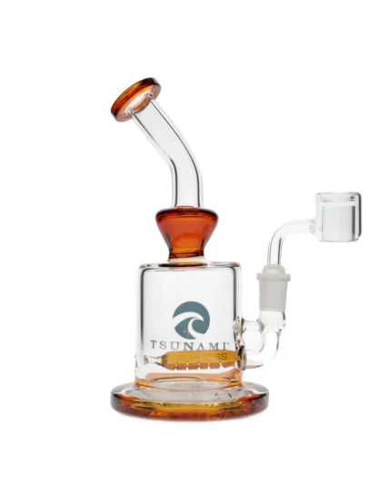 8" Tsunami Concentrate Inline Water Pipe - Amber