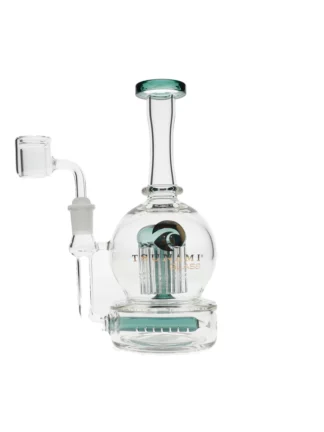 8" Tsunami Concentrate Rig Inline Tree Water Pipe - Green