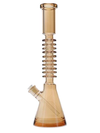 18" Gear Rod 2 Straight Neck Beaker Water Pipe - Yellow