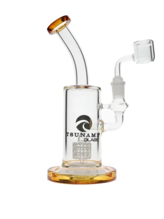 9" Tsunami Concentrate Showerhead Water Pipe - Amber