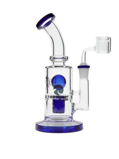 9" Tsunami Concentrate Rig Bucket Ball Water Pipe - Blue