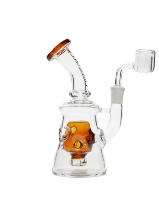 9" Tsunami Concentrate Rig Showerhead Swiss Water Pipe - Amber