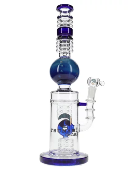 16" Tsunami Swiss Donut Swiss Water Pipe - Blue