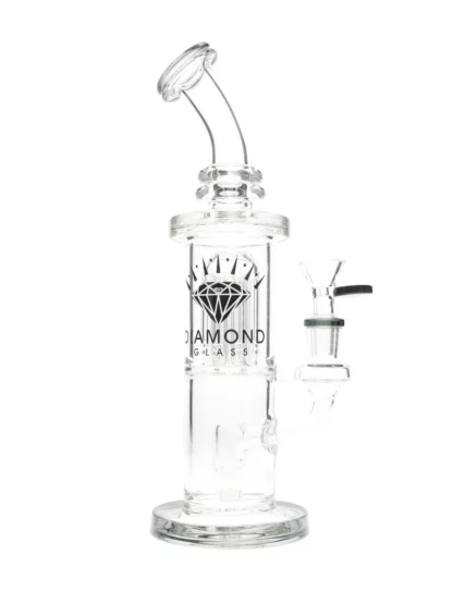 10" Diow Deux Tree x Stool Percs Water Pipe by Diamond Glass Black