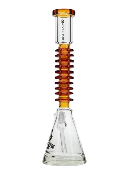 17" Gear Rod Straight Neck Beaker Water Pipe by Lotus Glass