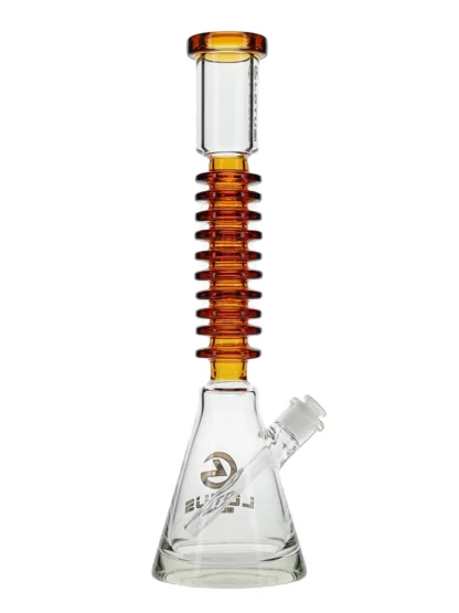 17" Gear Rod Straight Neck Beaker Water Pipe by Lotus Glass