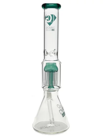 16" King 10-Arm Tree Perc Beaker Water Pipe by Diamond Glass