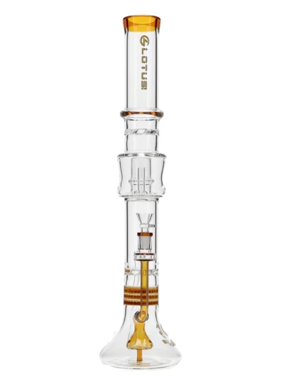 20" Transparent Straight Neck Beaker Water Pipe by Lotus Glass