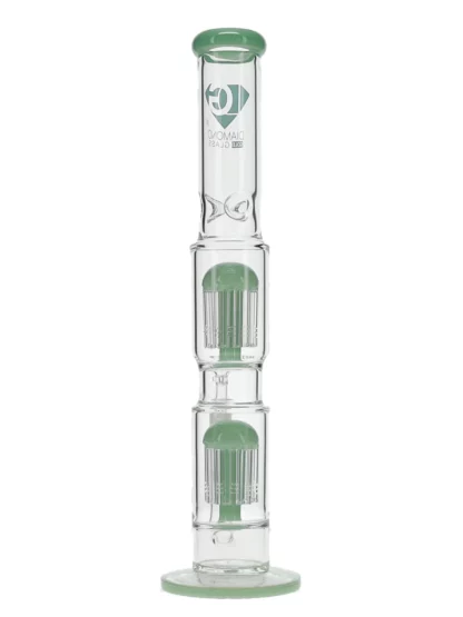 18" Jelly Double 10-Arm Tree Perc Water Pipe by Diamond Glass