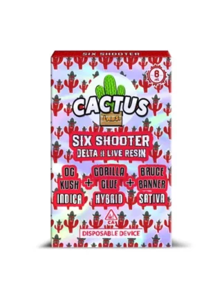 OG Kush | Gorilla Glue | Bruce Banner Cactus Labs Six Shooter D11 Live Resin Disposable
