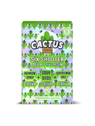 Rainbow Candy | Sour Diesel | Superlemon Haze Cactus Labs Six Shooter D11 Live Resin Disposable