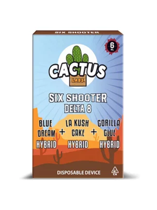 Blue Dream | LA Kush Cake | Gorilla Glue Cactus Labs Six Shooter D8 Disposable
