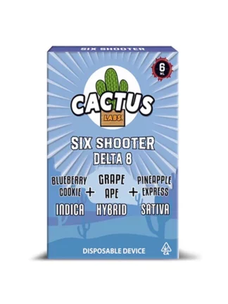 Blueberry Cookie | Grape Ape | Pineapple Express Cactus Labs Six Shooter D8 Disposable