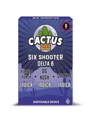 Purple Punch | OG Kush | Gushers Cactus Labs Six Shooter D8 Disposable