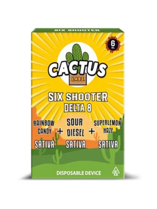 Rainbow Candy | Sour Diesel | Superlemon Haze Cactus Labs Six Shooter D8 Disposable