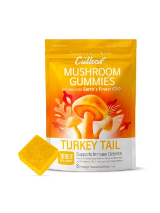 Turkey Tail Pineapple Cutleaf Mushroom CBD Gummies 1000mg