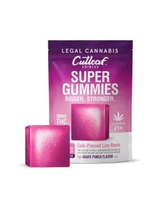Grape Punch Cutleaf Live Resin Super Gummies 120mg