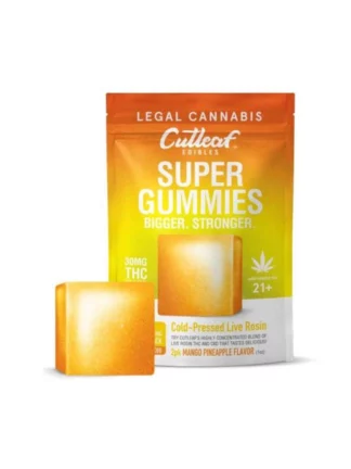 Mango Pineapple Cutleaf Live Resin Super Gummies 120mg