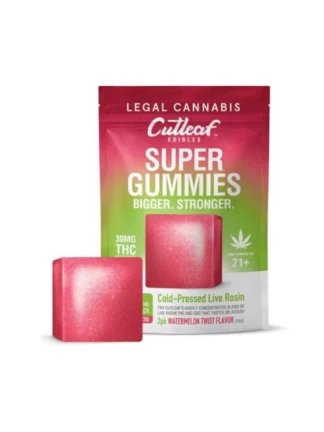 Watermelon Twist Cutleaf Live Resin Super Gummies 120mg