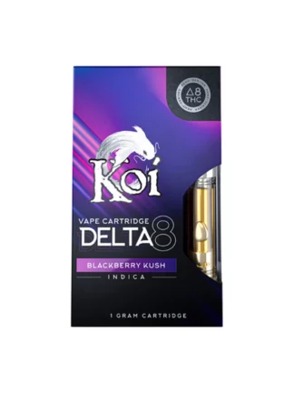 Blackberry Kush Indica Koi D8 THC Vape Cartridge