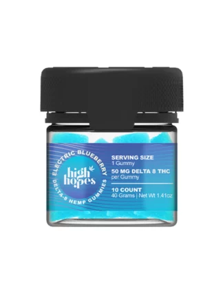 Electric Blueberry Koi High Hopes D8 THC Gummies 50mg