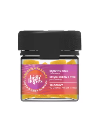 Pineapple Paradise Koi High Hopes D8 THC Gummies 50mg