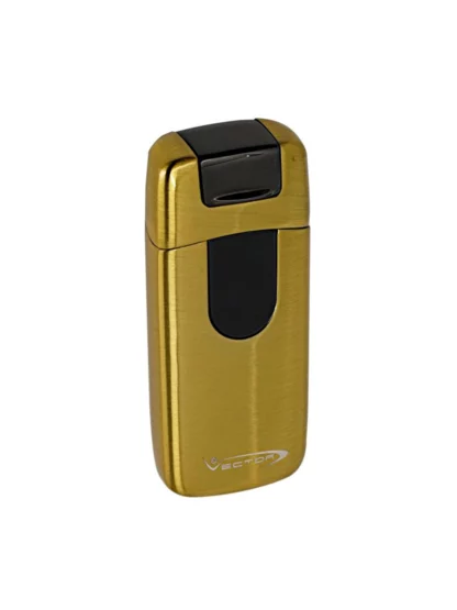 Vector Electron Double Flame Torch Lighter - Gold Satin