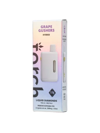 Grape Gushers Hybrid Torch D6+THC-A Liquid Diamonds Vape 3.5G