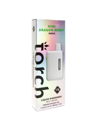 Kiwi Dragon Berry Indica Torch D6+THC-A Liquid Diamonds Vape 3.5G