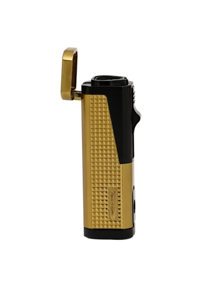 Vector Urbano Triple Flame Torch Lighter - Gold Satin