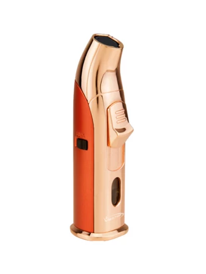 Vector Aztech Single Flame Torch Lighter - Copper Gold x Matte Polished Rose Gold