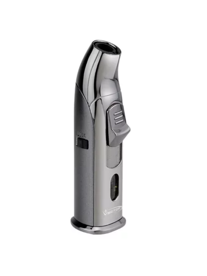Vector Aztech Single Flame Torch Lighter - Grey Matte Sparkle Black