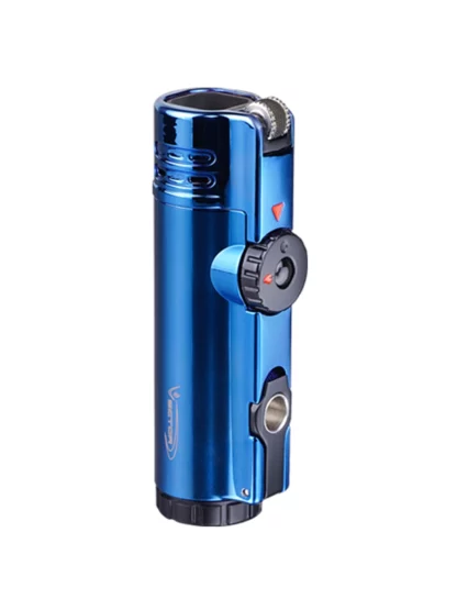 Vector Warcraft Quadruple Flame Torch Lighter - Sparkle Blue