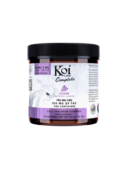 Grape Koi Full Spectrum CBD + D9 Gummies 750mg