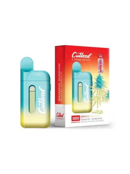 Banana Sundae Sativa Cutleaf Live Resin Disposable Vape 5G