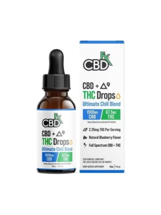 CBDfx CBD + Delta 9 THC Drops Ultimate Chill Blend Tincture 30ml