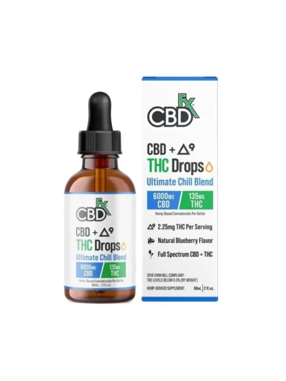 CBDfx CBD + Delta 9 THC Drops Ultimate Chill Blend Tincture 60ml