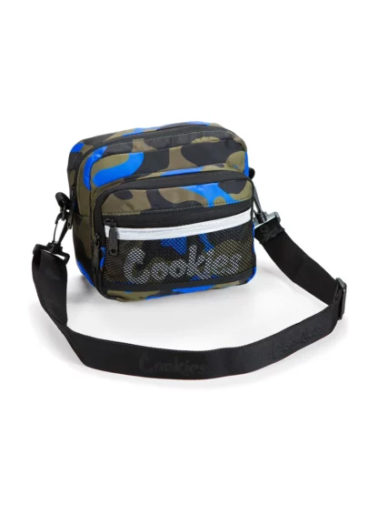 Cookies Vertex Ripstop Smell Proof Crossbody Bag - Black Blue Camo