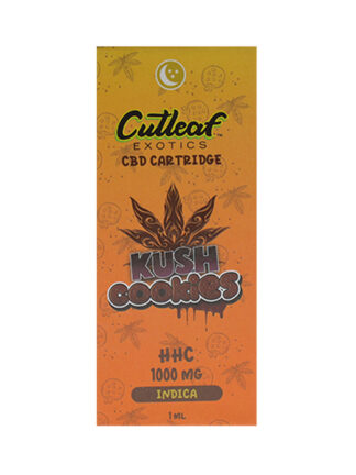KUSH Cookies Indica Cutleaf Exotics HHC CBD Cartridge 1000mg