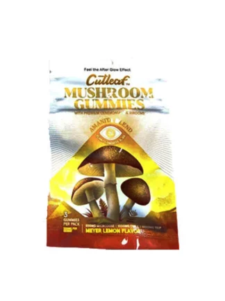 Meyer Lemon Cutleaf Mushroom Gummies Amanita Blend 500mg